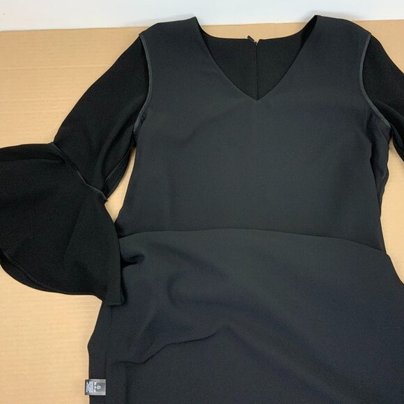 Lafayette 148 New York Holly Bell-Sleeve Shift Dress. - Picture 16 of 16